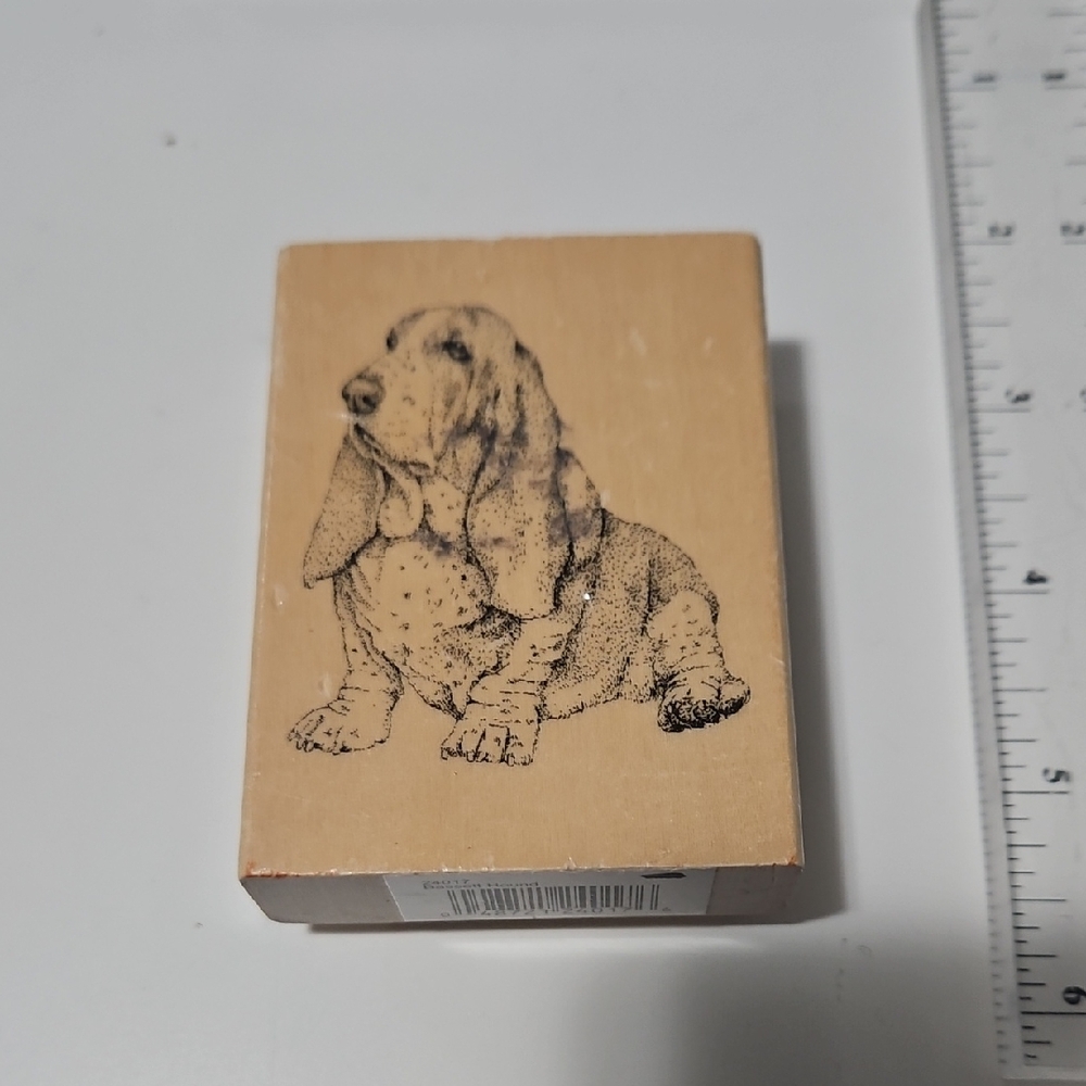 Bassett Hound Rubber Stamp